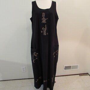 Vintage Viva City Cotton 'I Love My Dog & Cat' Maxi USA Made XL